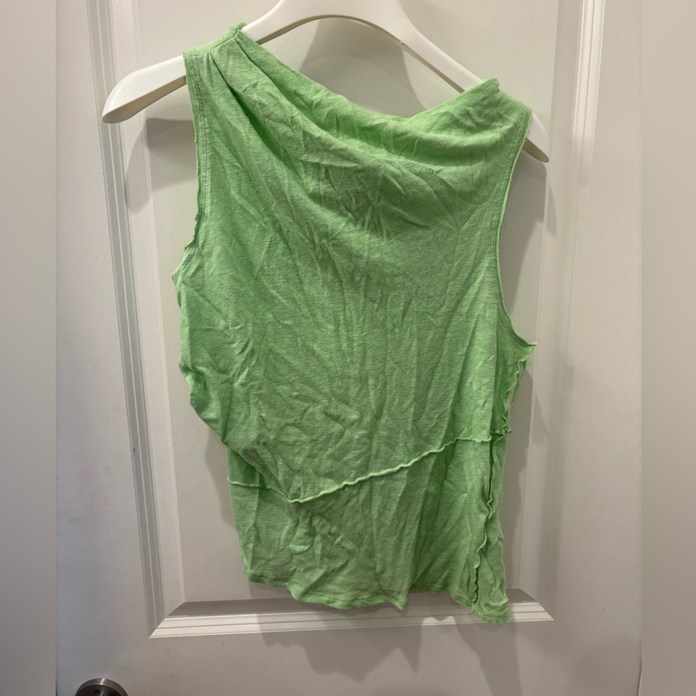 NWT Free People We The Free Lime Green Asymmetrical Tank Top - L
